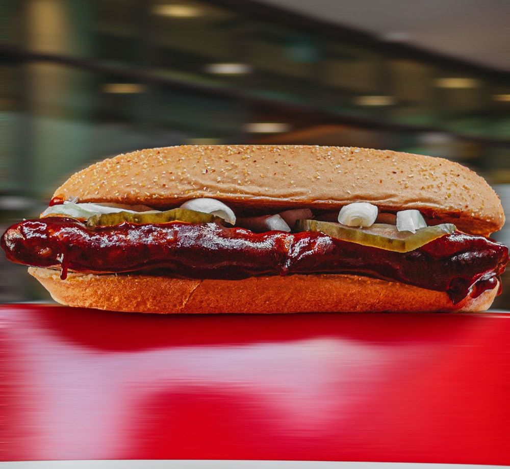 The McRib from McDonald's Malta.