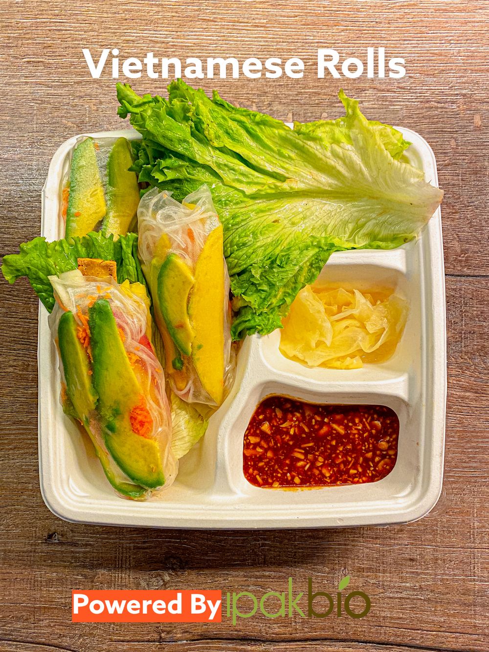 Vietnamese Rolls in Inserv IPAK Bio 4 part container