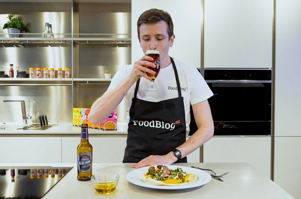 Nothing like a Blue Label after all that kitchen time! Cheers!