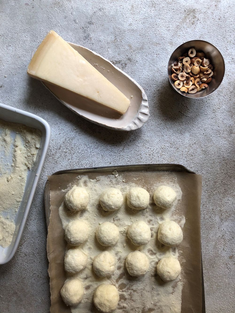 ricotta gnudi step 3 by chef maria from marelli cafe