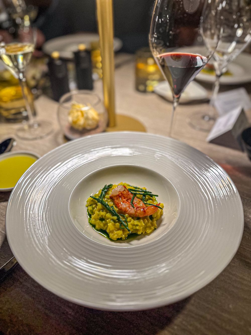 One of the stars of the show, this Risotto with Red Prawn.