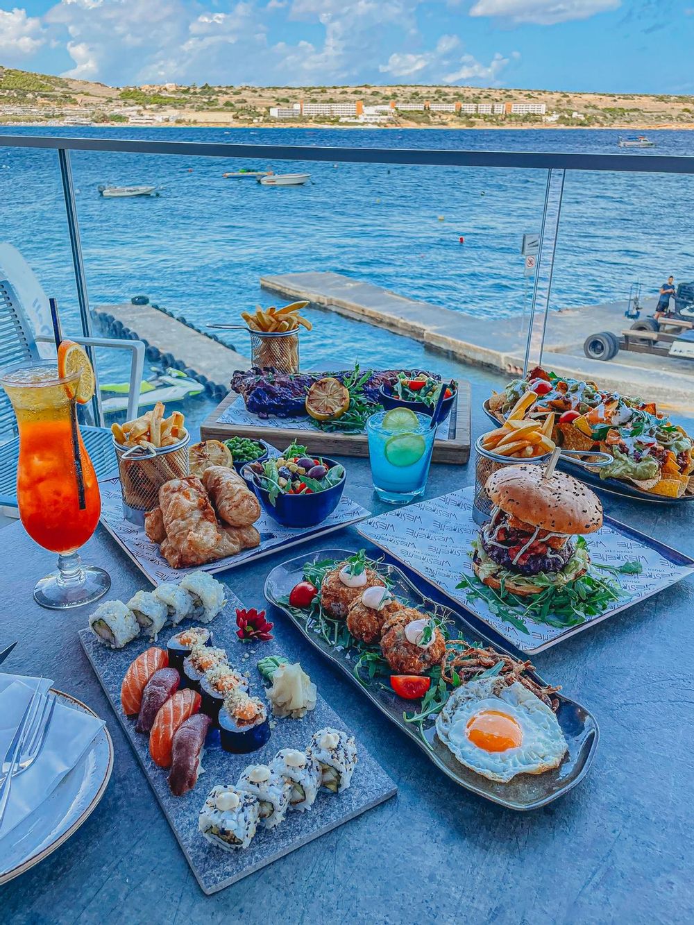 Food with a view at Westreme, Mellieha.