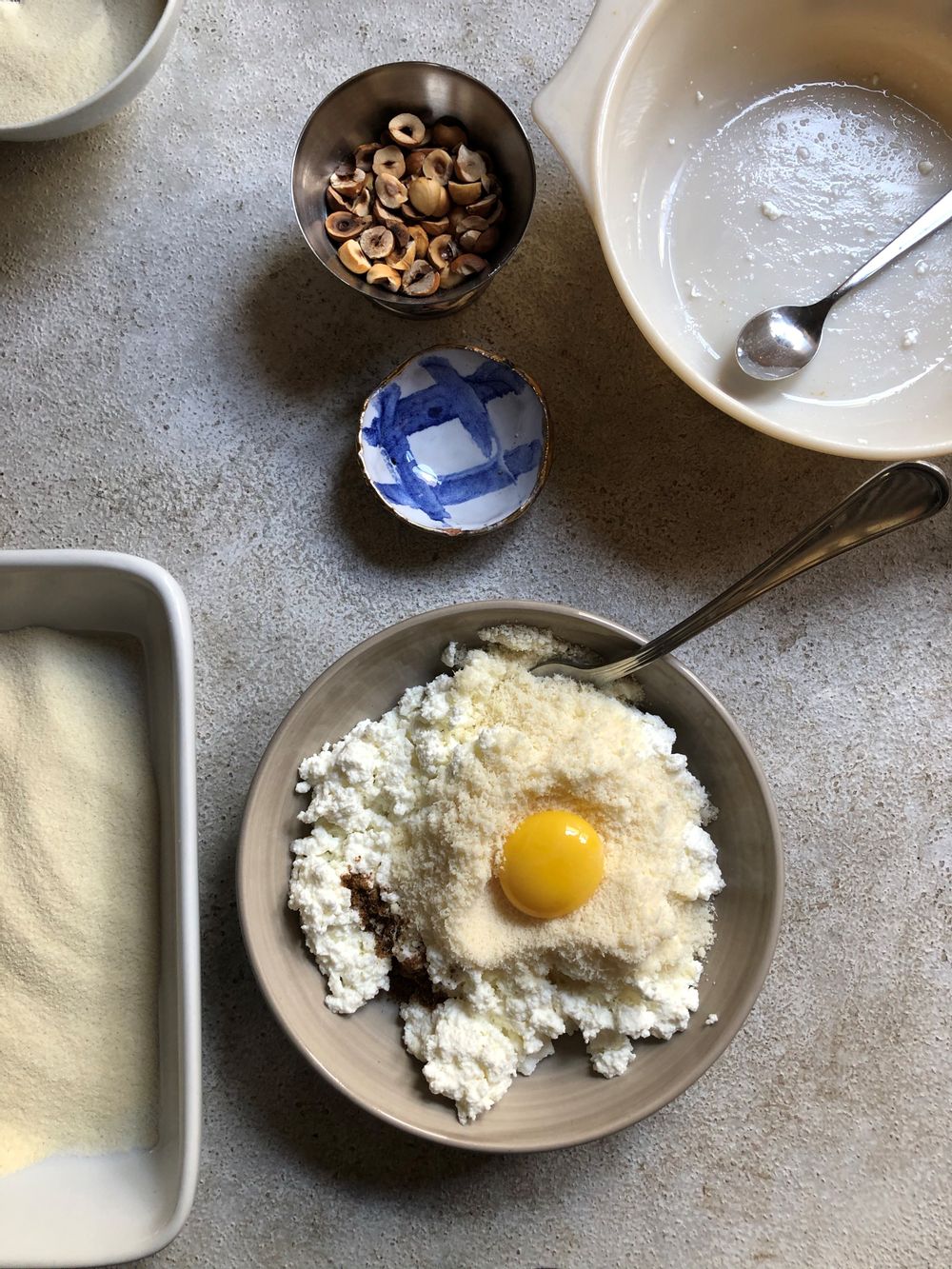 ricotta gnudi step 1 by chef maria from marelli cafe