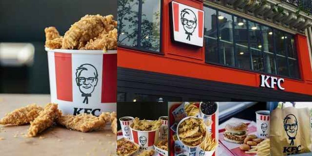 Colonel Sanders without a mustache for Movember campaign in Paris. 