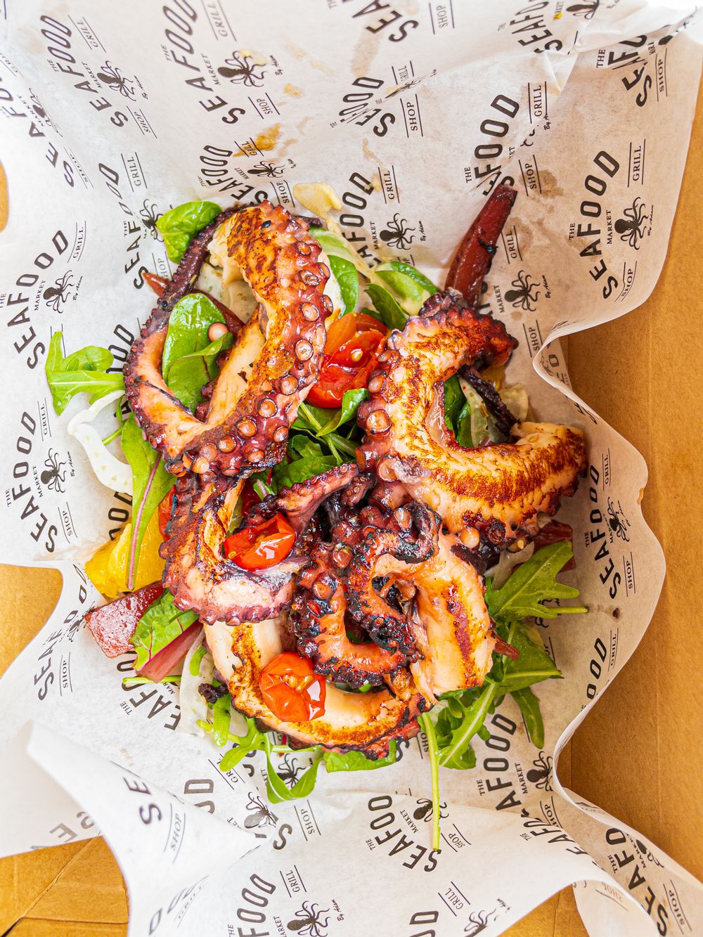 The Seafood Market Gzira Malta fresh fish platter in Inserv Platter Box