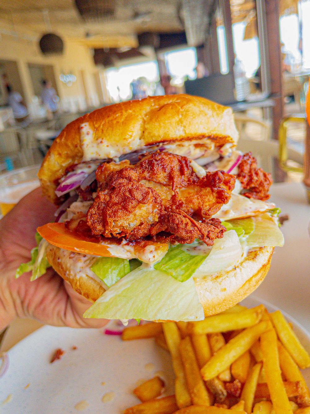 The beastly Chicken Burger from their lunch menu