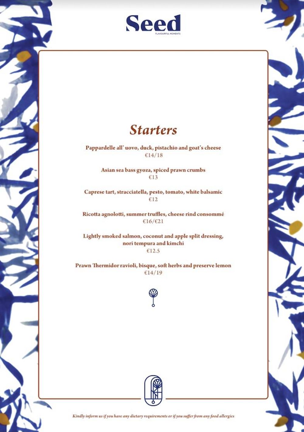 無料ダウンロード Seed Restaurant Malta Menu 6710 Seed Restaurant Malta Menu