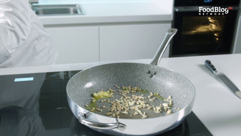 Flavour build up is so important, toast your pine nuts before you add the wet ingredients.