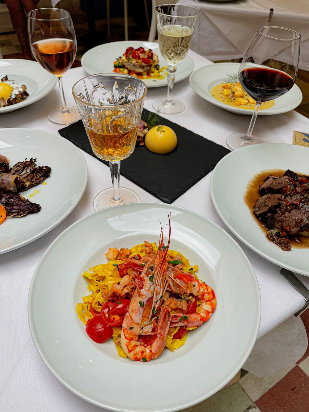 Several dishes from Blue House Malta.