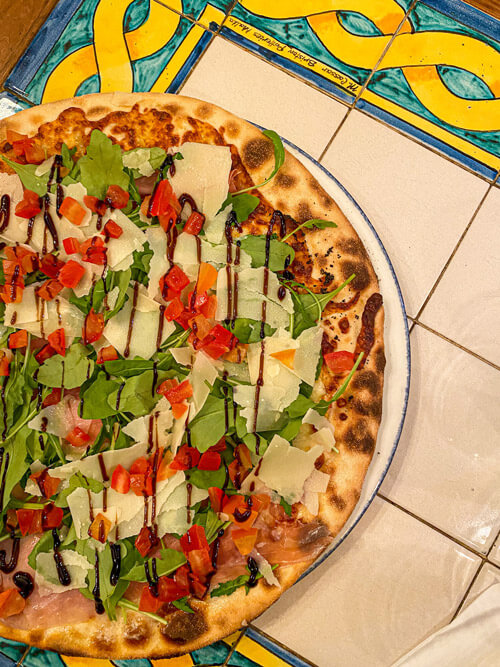 The house special pizza from La Cuccagna in Amery Street, Sliema