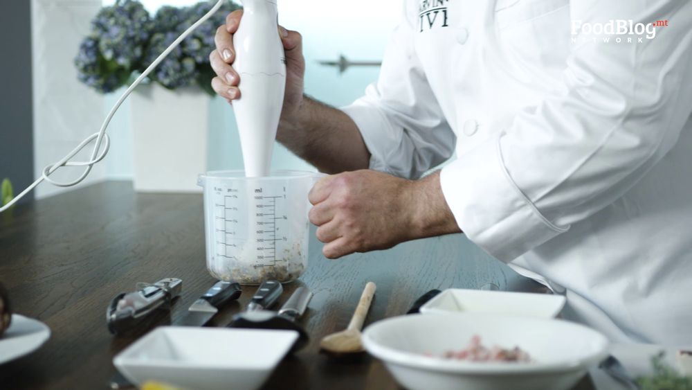 Blitz your mushroom mix to be added back to the pan