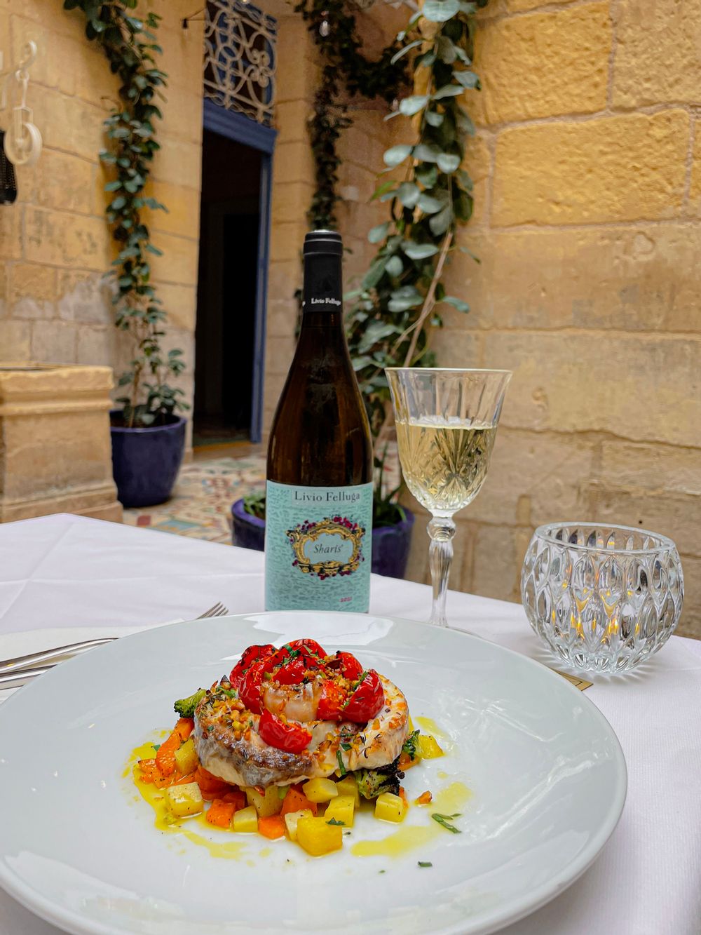 Dining at Blue House Malta.