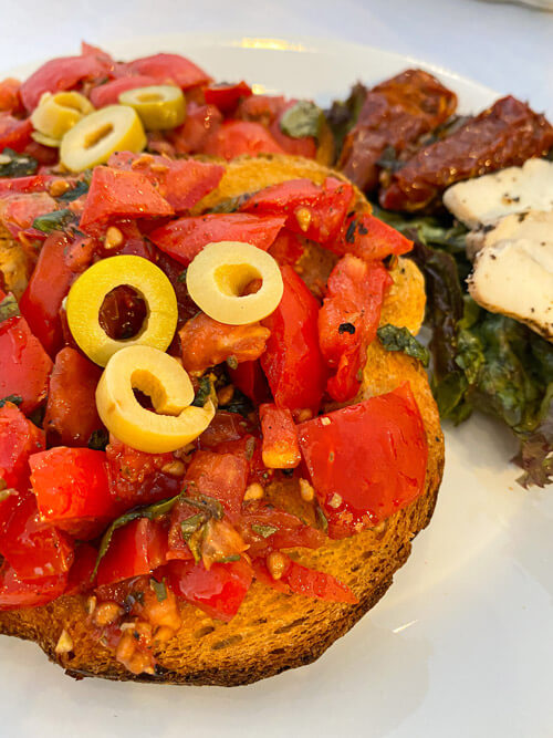 Bruschetta mix with tomatoes and olives from Pierre's