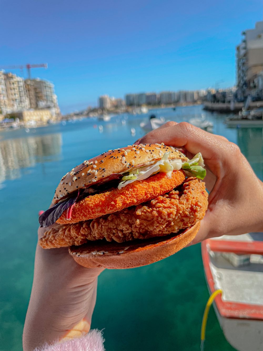 The Chicken Cheddar Burger at McDonald's Malta