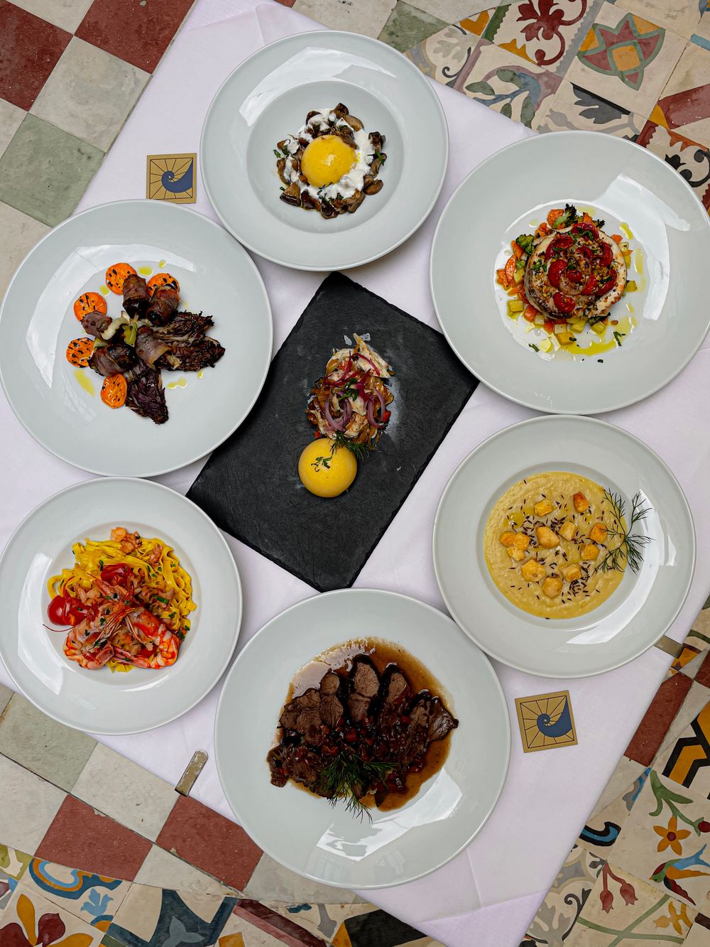 Several dishes from Blue House Malta.