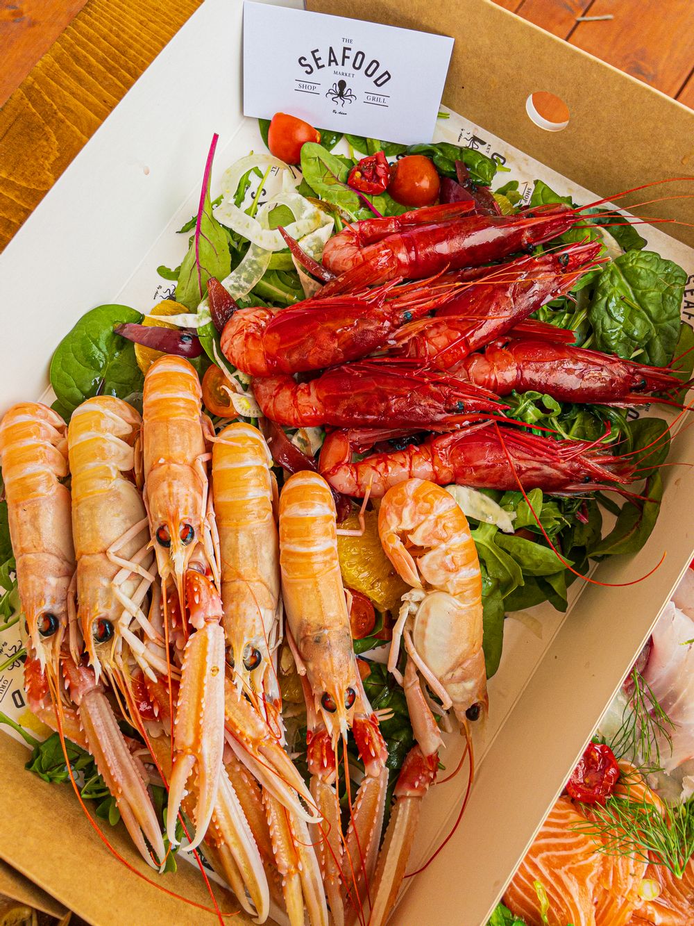 The Seafood Market Gzira Malta fresh fish platter in Inserv Platter Box