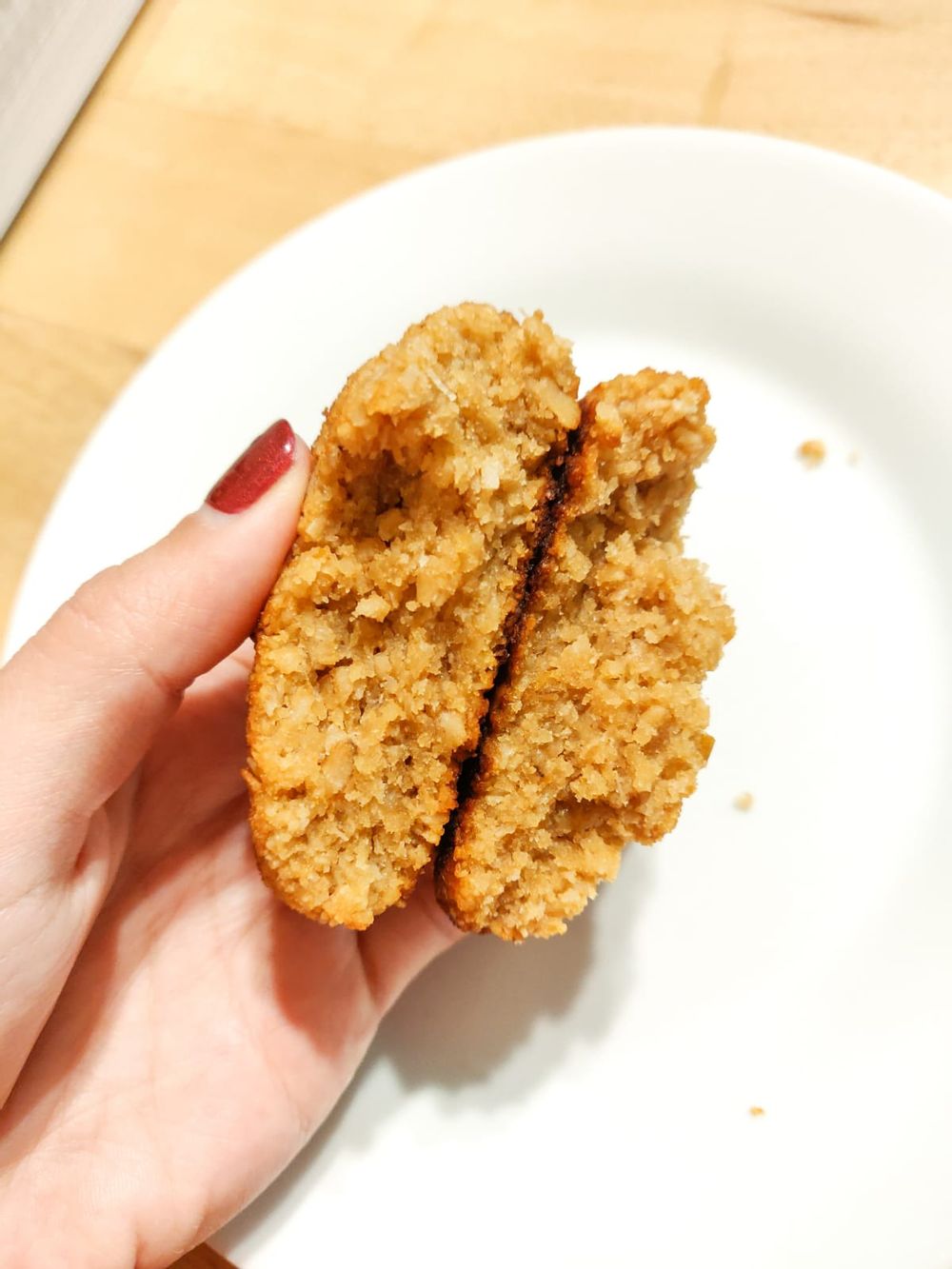 cross section of vegan and gluten-free lemon cookies