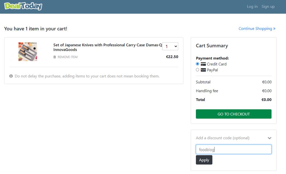 Redeem 50% Off the items below using the code: foodblog
