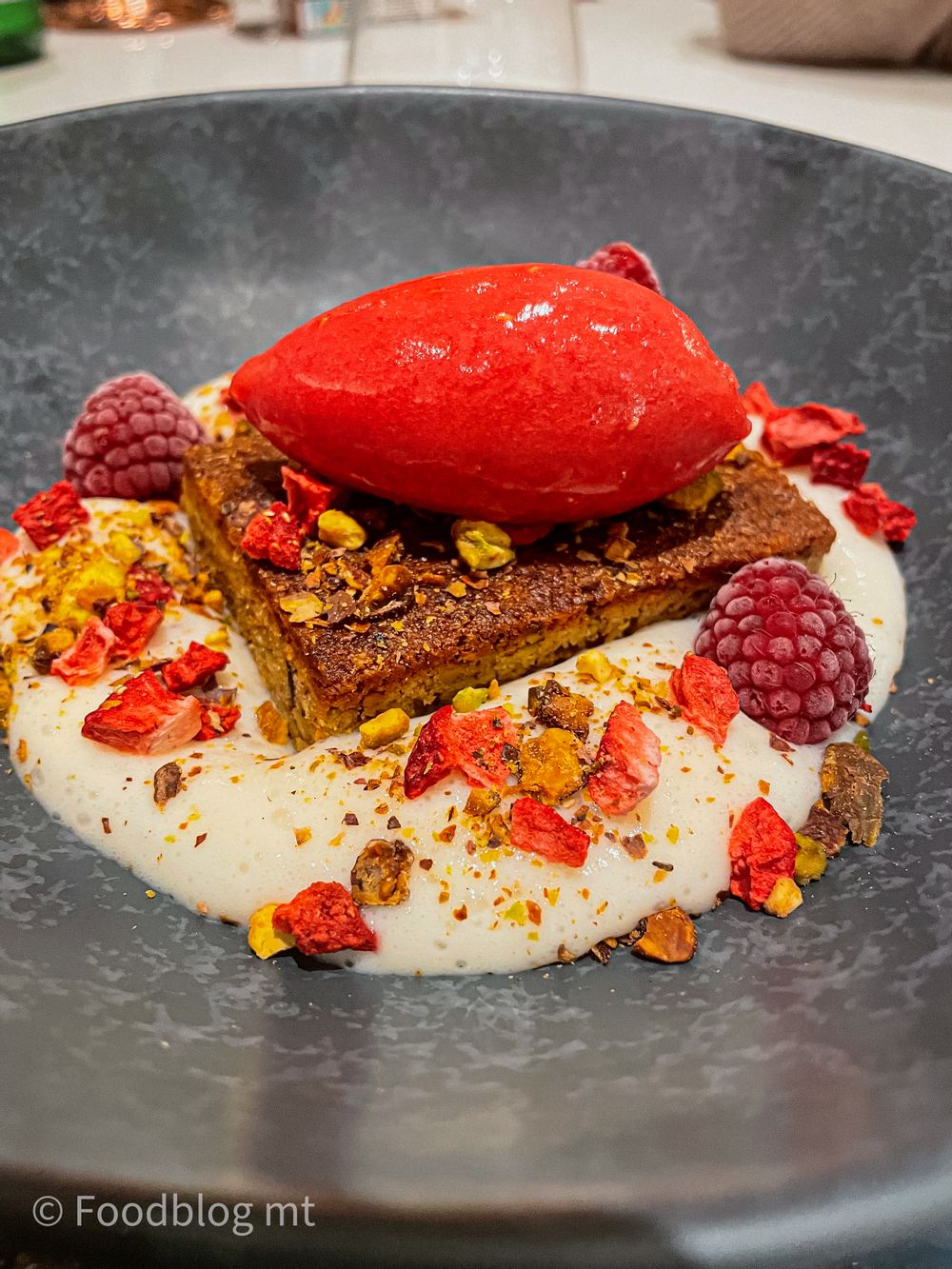 Pistachio financier at Seed