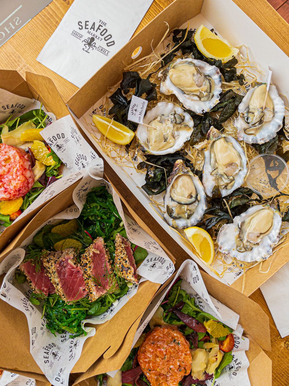 The Seafood Market Gzira Malta fresh fish platter in Inserv Platter Box