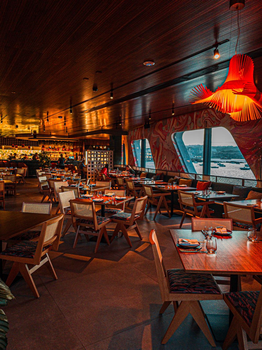 The outside dining area at LOA, Malta.