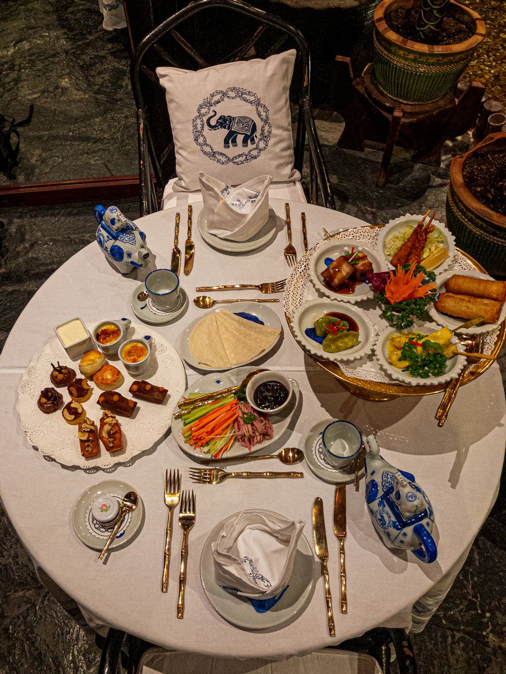 Afternoon tea form blue elephant in Portomaso in conjunction with foodblog's giveaway