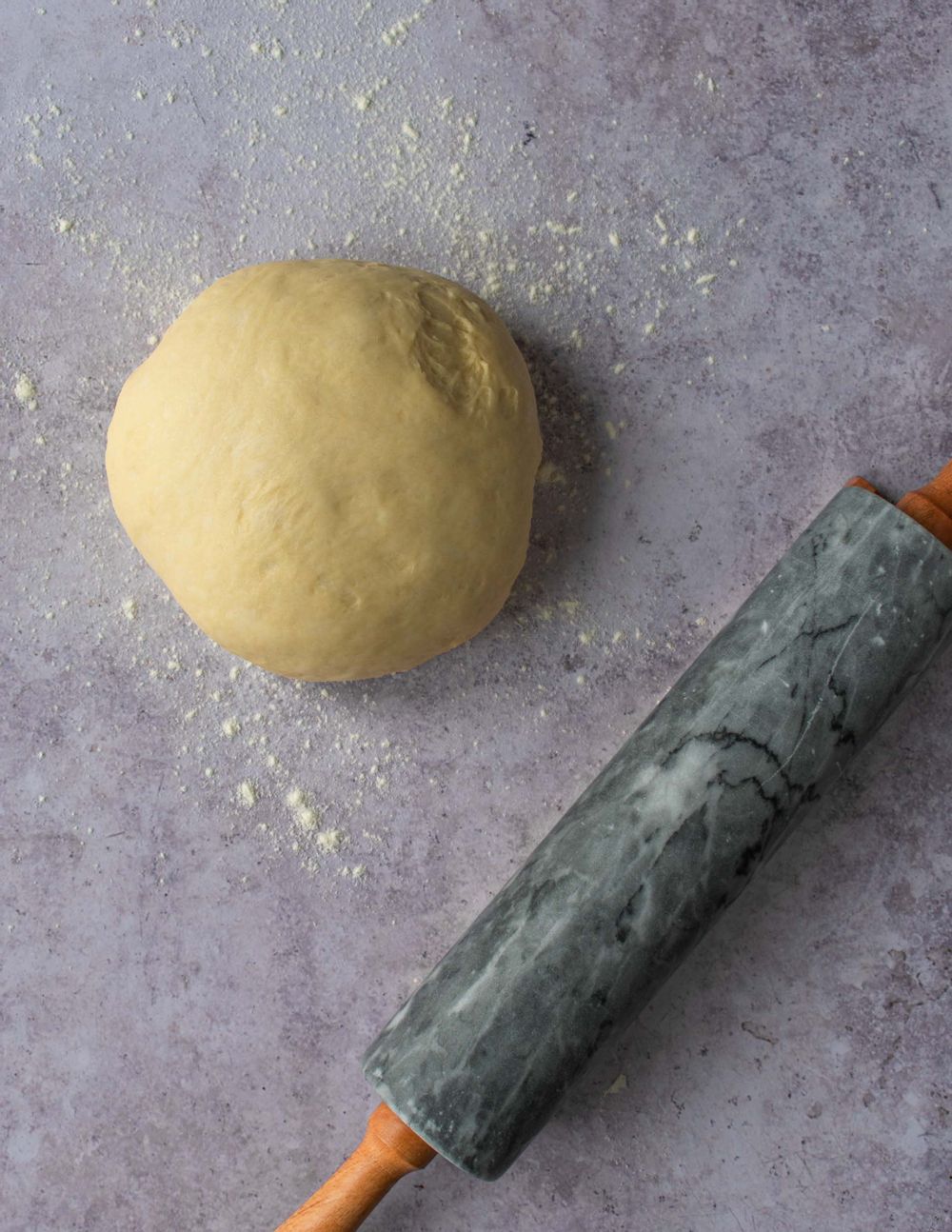 Preparation of dough for the the vanilla chocolate buns
