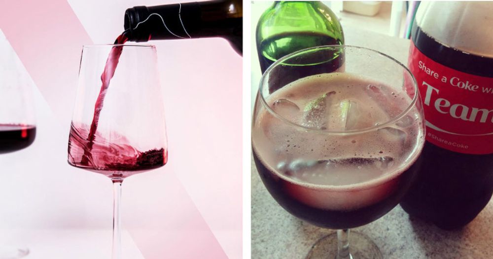 Corked wine image and wine and coca cola image