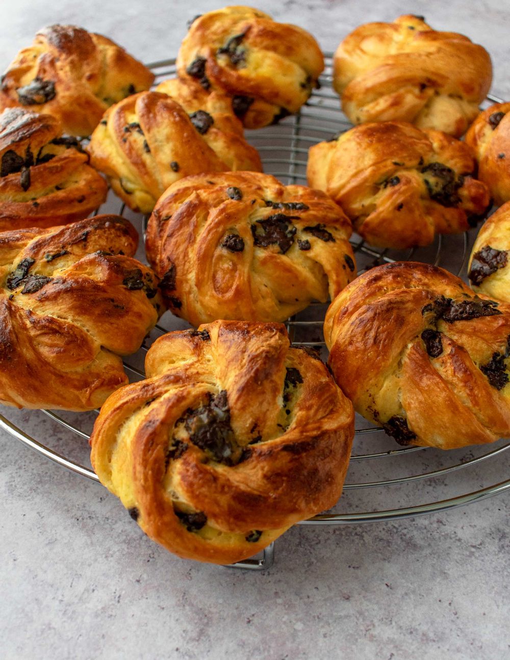 Vanilla Chocolate Buns ready to be eaten By Apron and Wisk