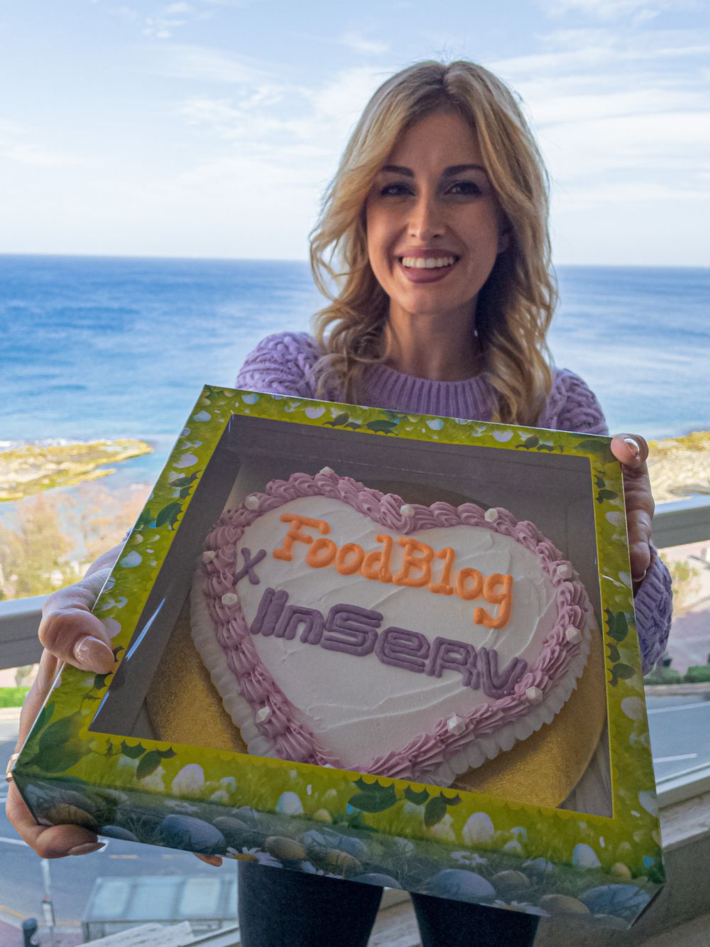 XFactor finalist Yazmin Zoe holding a Something Sweet figolla in Inserv packaging