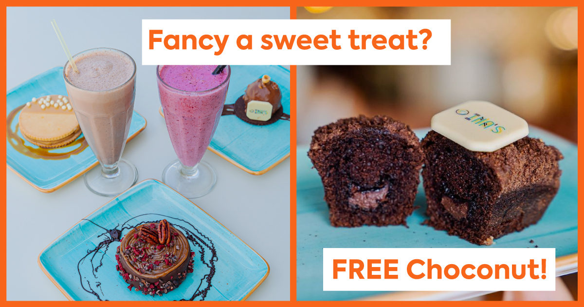 Fancy a sweet treat? Free Choconut Cake with your next Ina’s Order! 🎂