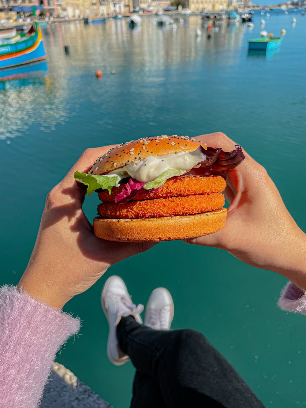 The Cheesy Cheddar Burger at McDonald's Malta