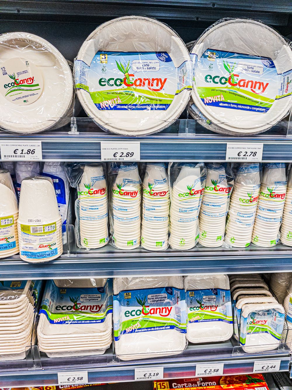 EcoCanny compostable dishes found at Inserv Malta and SPAR