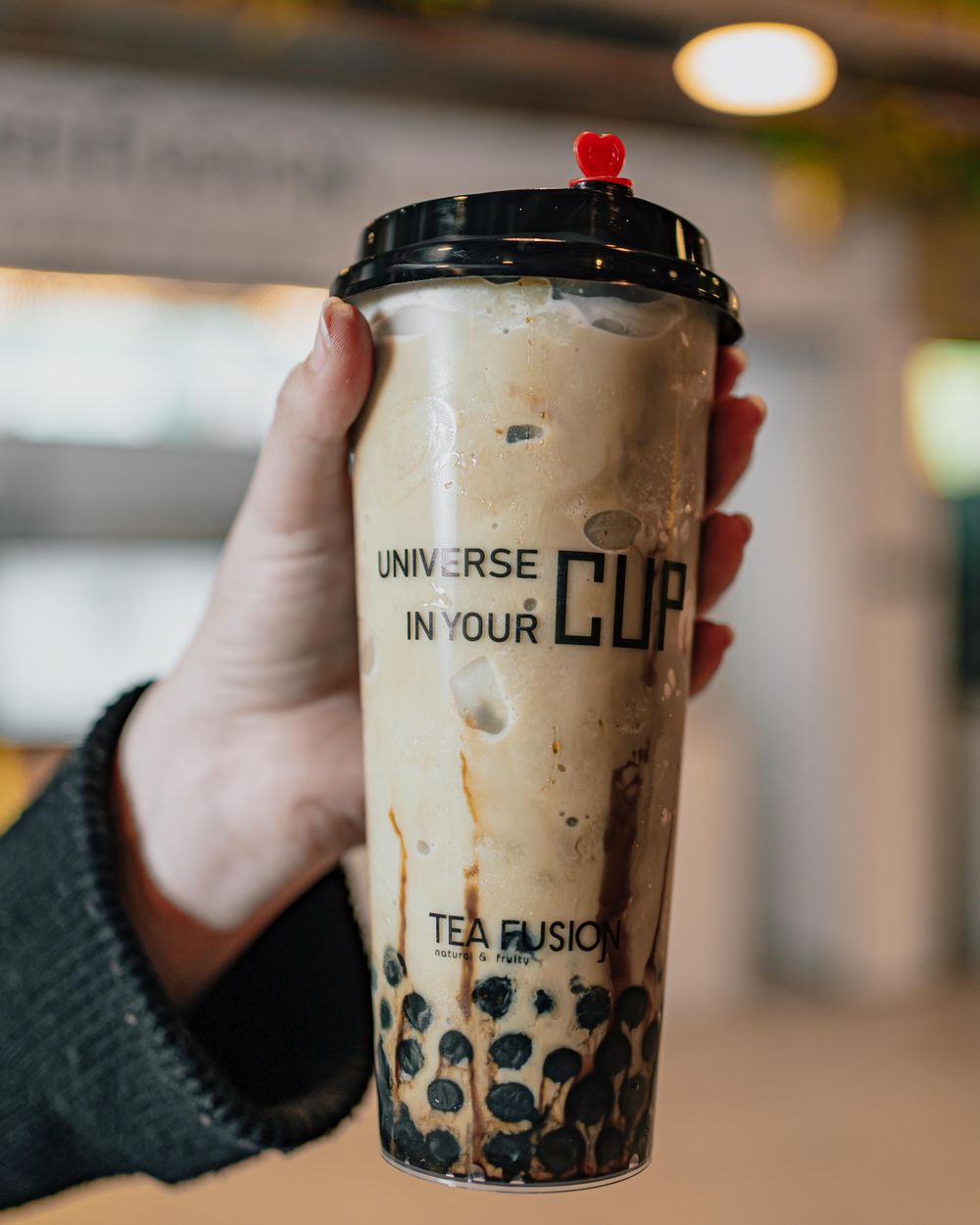 Coffee and tapioca boba at Tea Fusion The Plaza Sliema