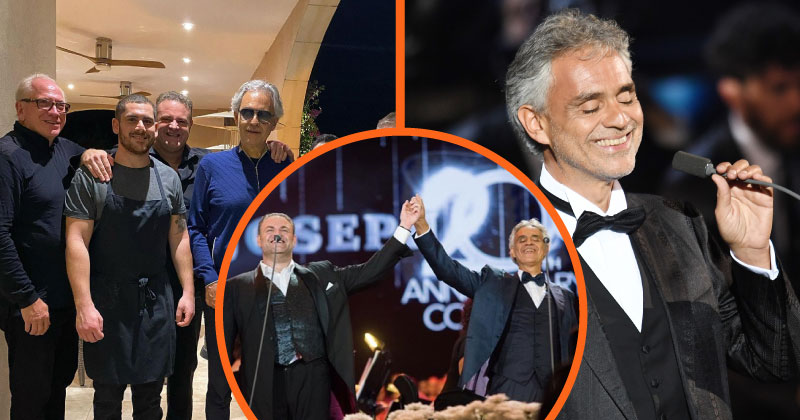 Rafel Sammut & Romeo Giacomotto cook for opera stars Bocelli & Calleja🎶