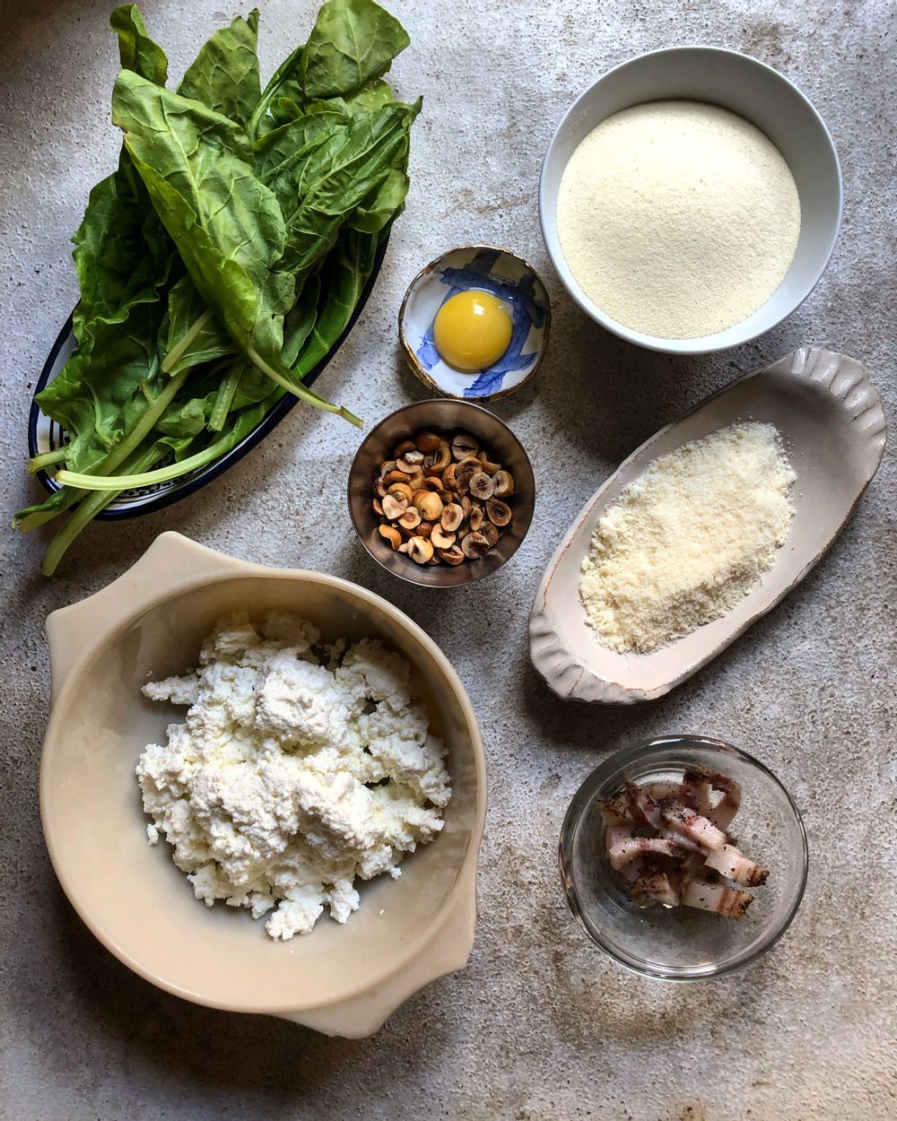 ingredients needed to make ricotta gnudi by chef maria from marelli cafe
