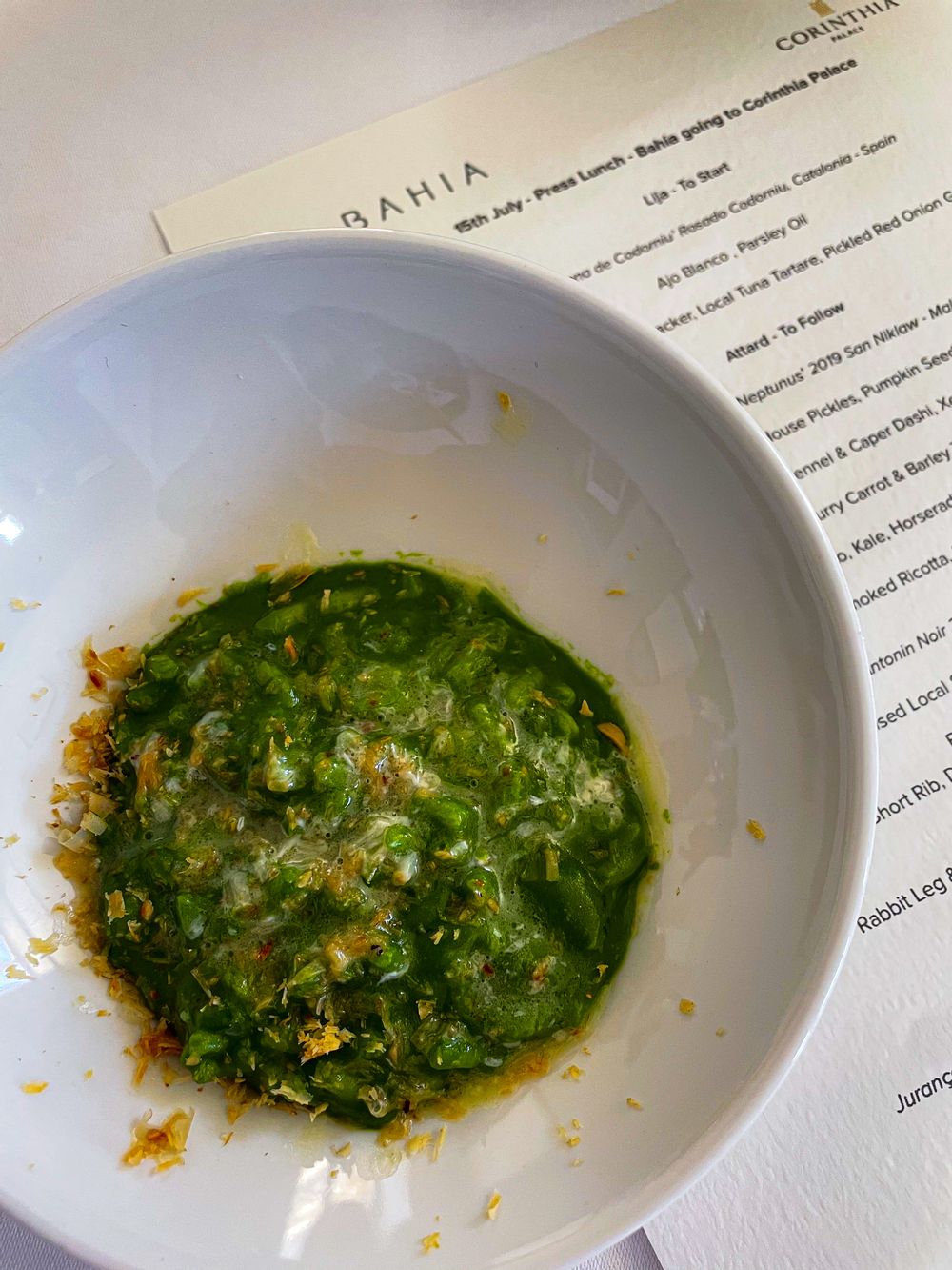Kale Risotto during the PR event at the Corinthia Attard, by Bahia Restaurant.