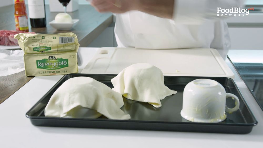 Marivn gauci places cut pastry into greeased molds on FoodBlog's Marvin's Five
