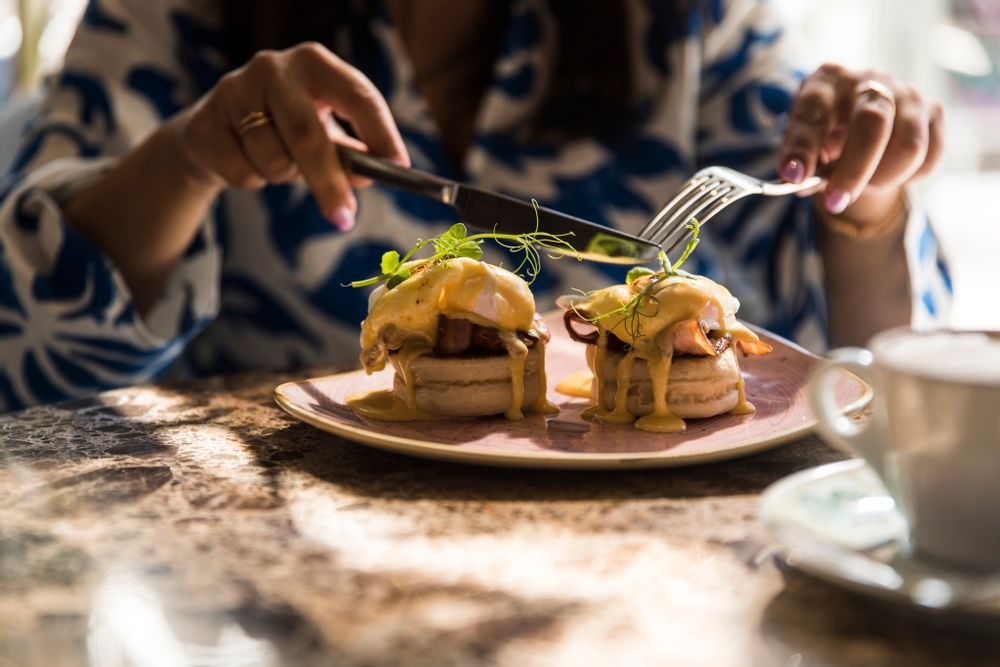 Eggs Benedict from The Avenue, Malta.