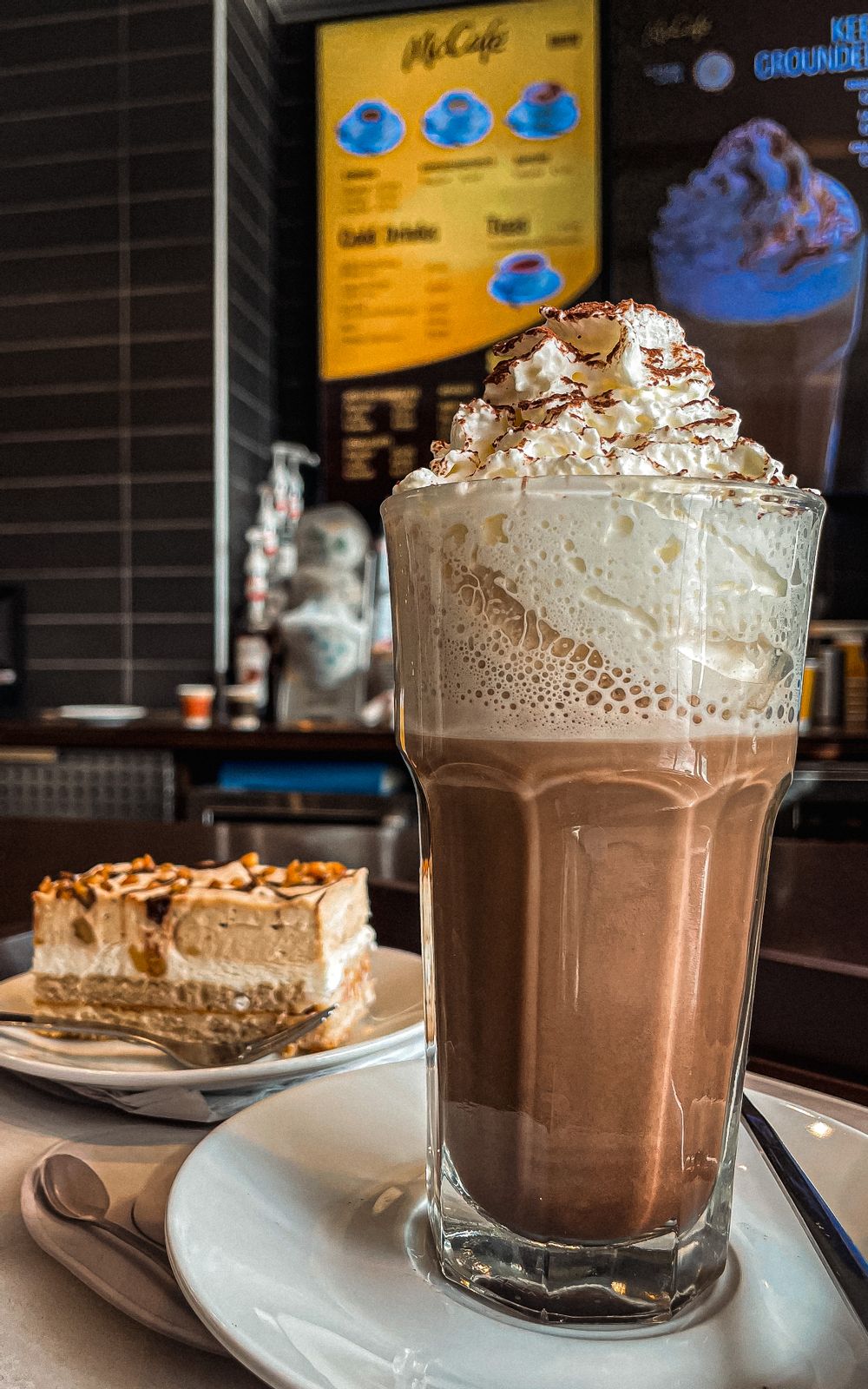 Mocha and McCafe cake.
