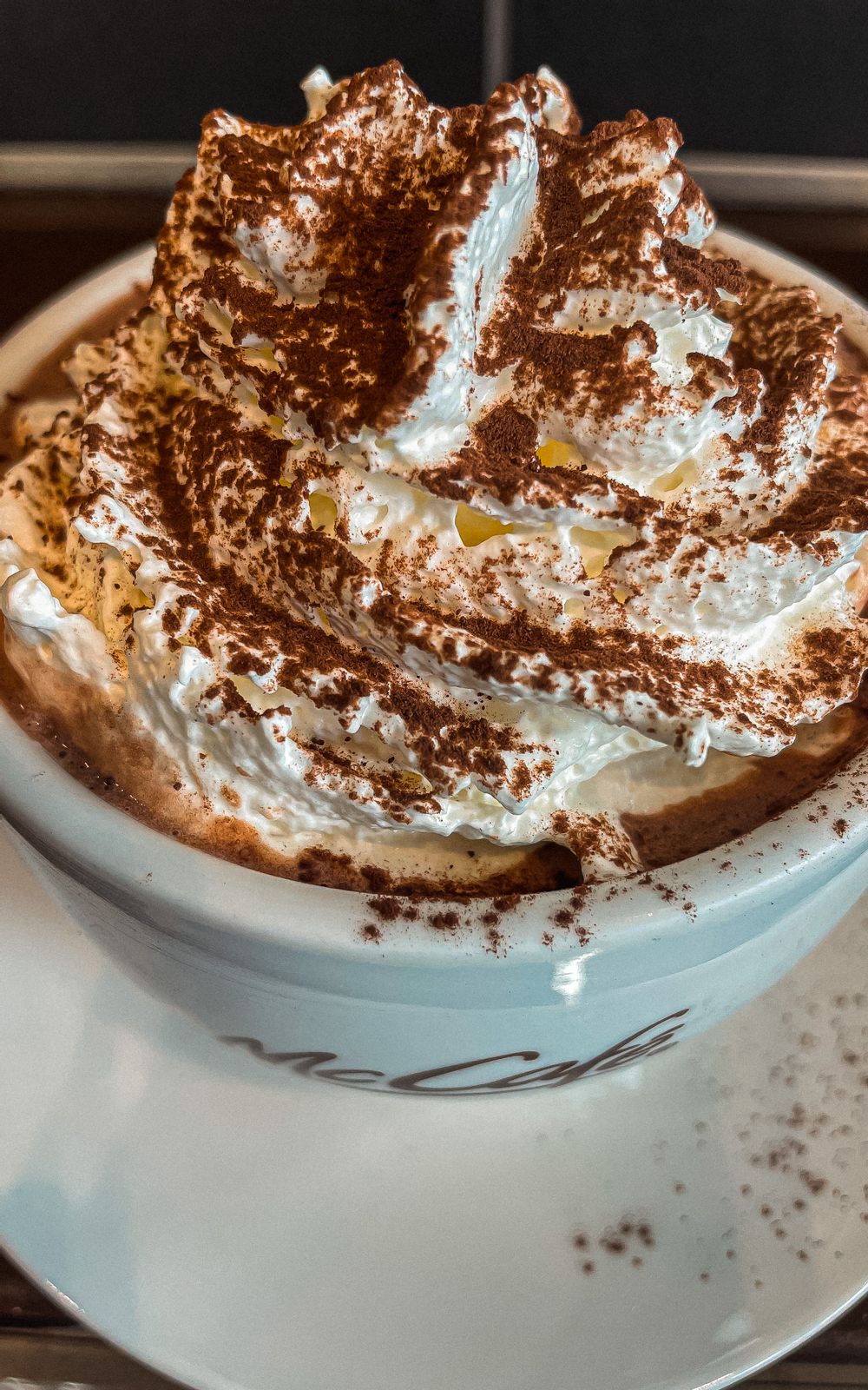 Almond Hot Chocolate at McCafe Spinola.