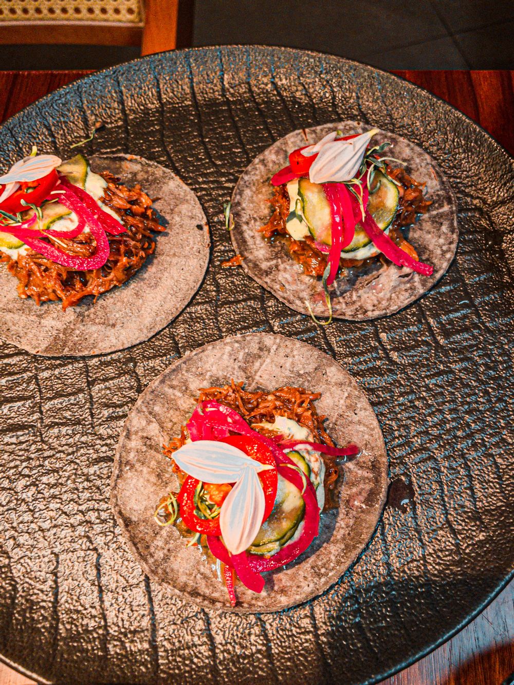 The Smoked Pork Cheek Tacos from LOA, Malta.