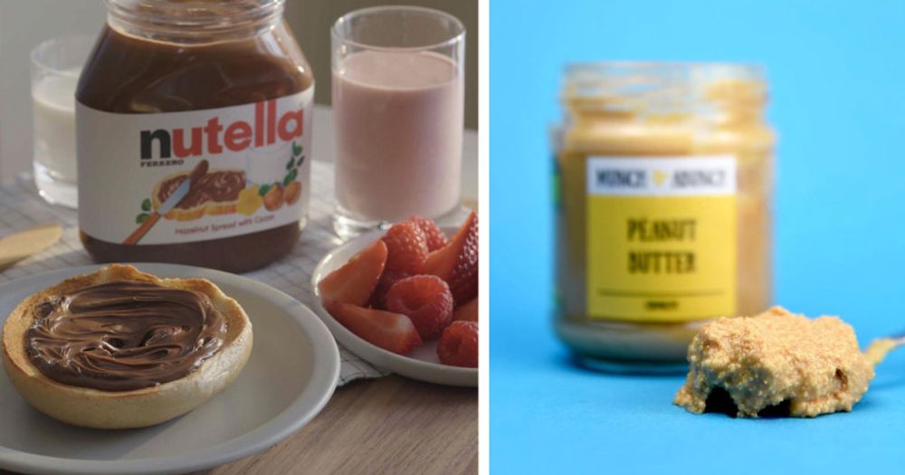 Peanut butter image and Nutella image.
