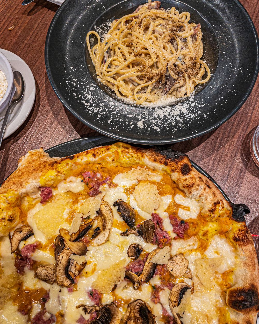 Pizza + pasta = perfection.