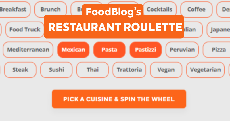 Not sure where or what to eat? Spin our Restaurant Roulette! 🍕🥳