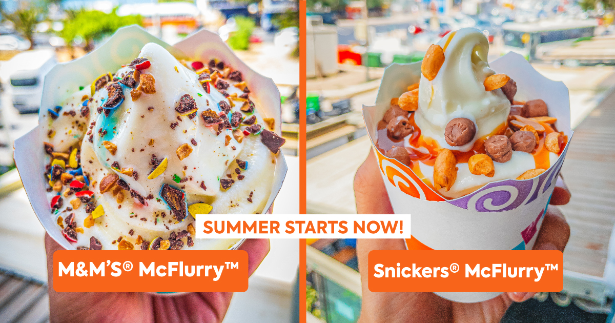 McFlurry™ News: Snickers®  and M&M’s®  are back! 🤩