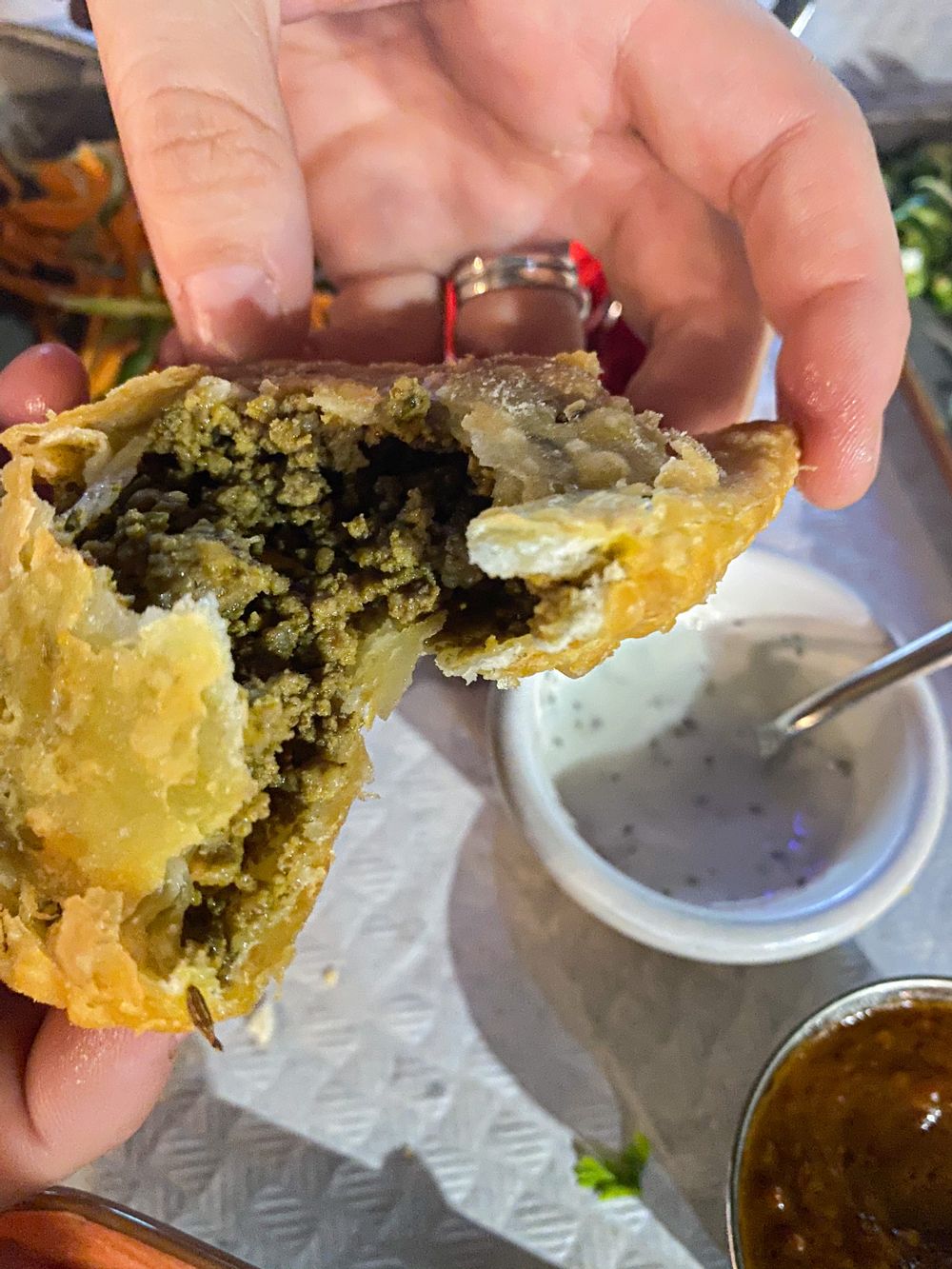 The Meat Samosas were fluffy and rich... and so aromatic.
