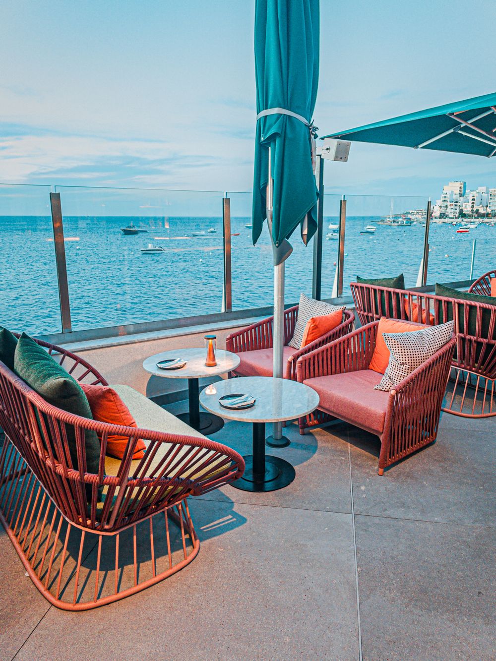 The outdoor area at LOA, Malta.