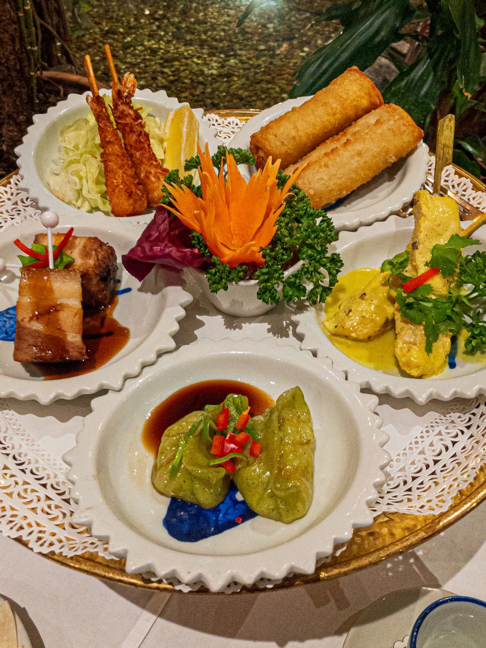 some of the delicacies found for at the afternoon tea at blue elephant malta
