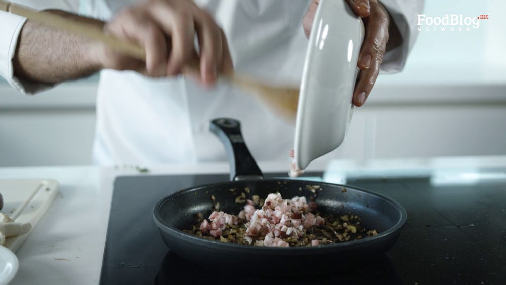 In the meantime add that beautiful guanciale to the dish to add another layer of flavour